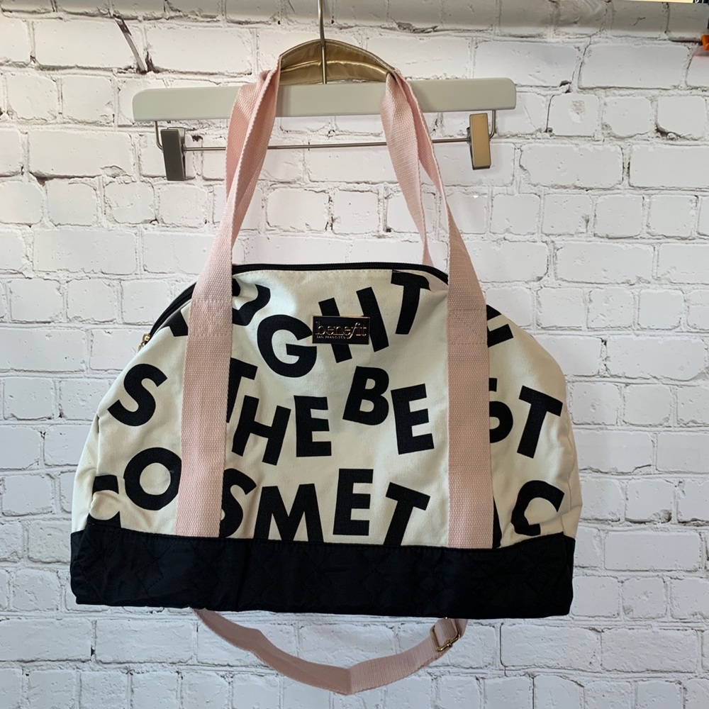 NWOT Benefit Cosmetics Duffle Bag